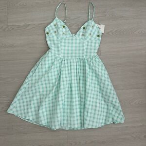 Zara Green Gingham Dress